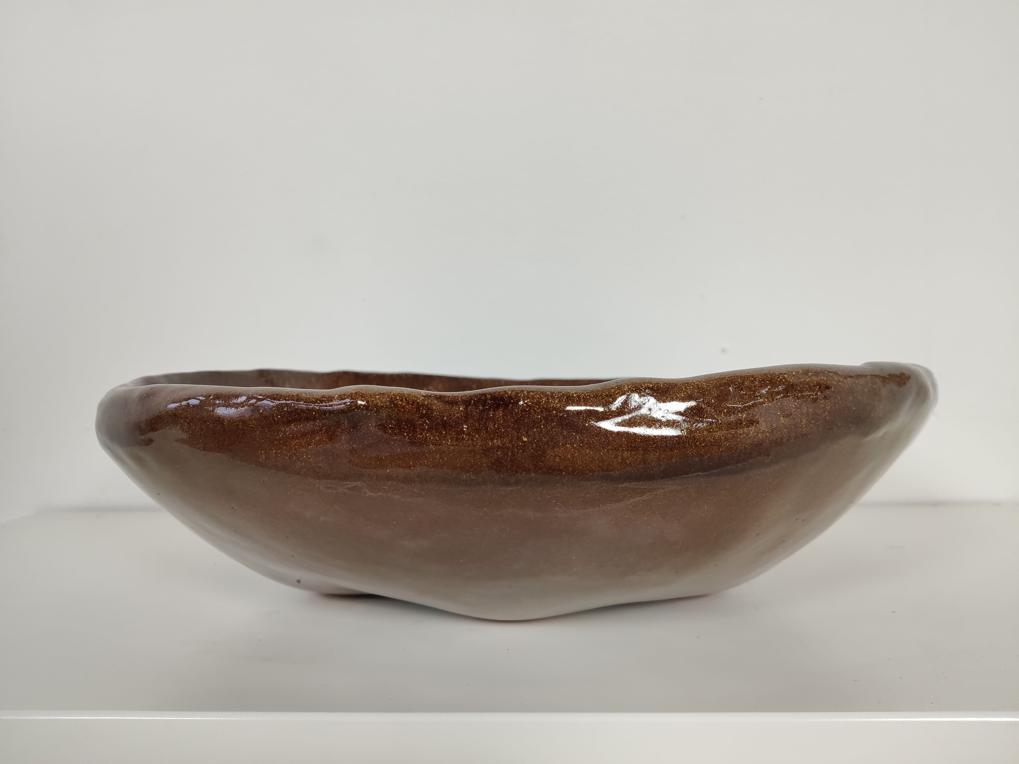 large vintage ceramic fruit basket Germany 1960s