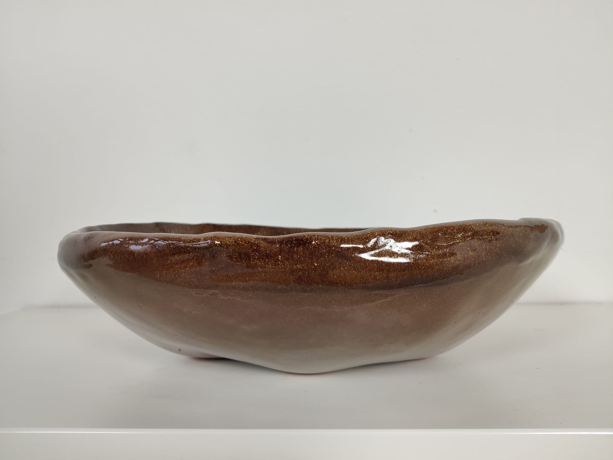 large vintage ceramic fruit basket Germany 1960s
