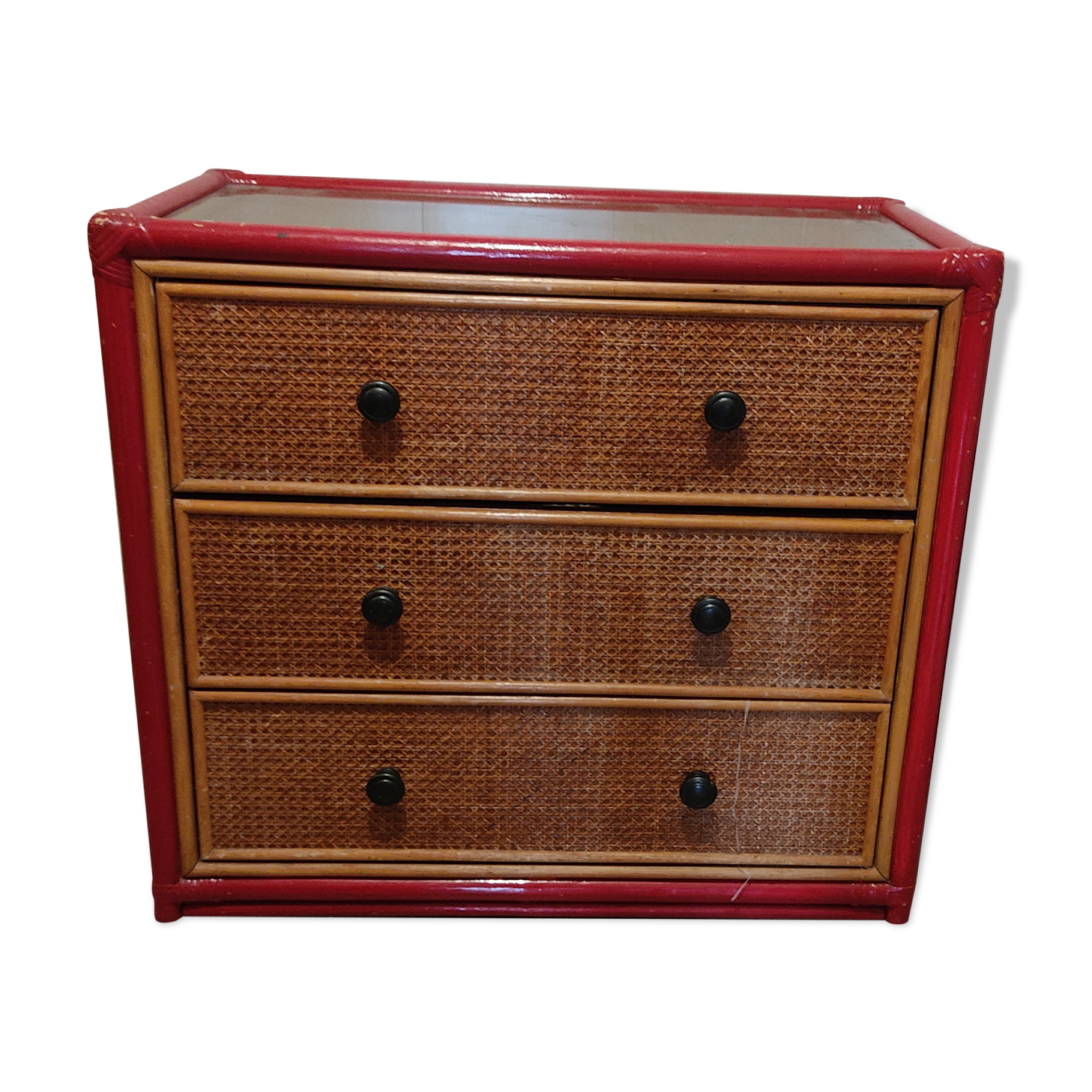 Rattan chest of drawers 3 drawers