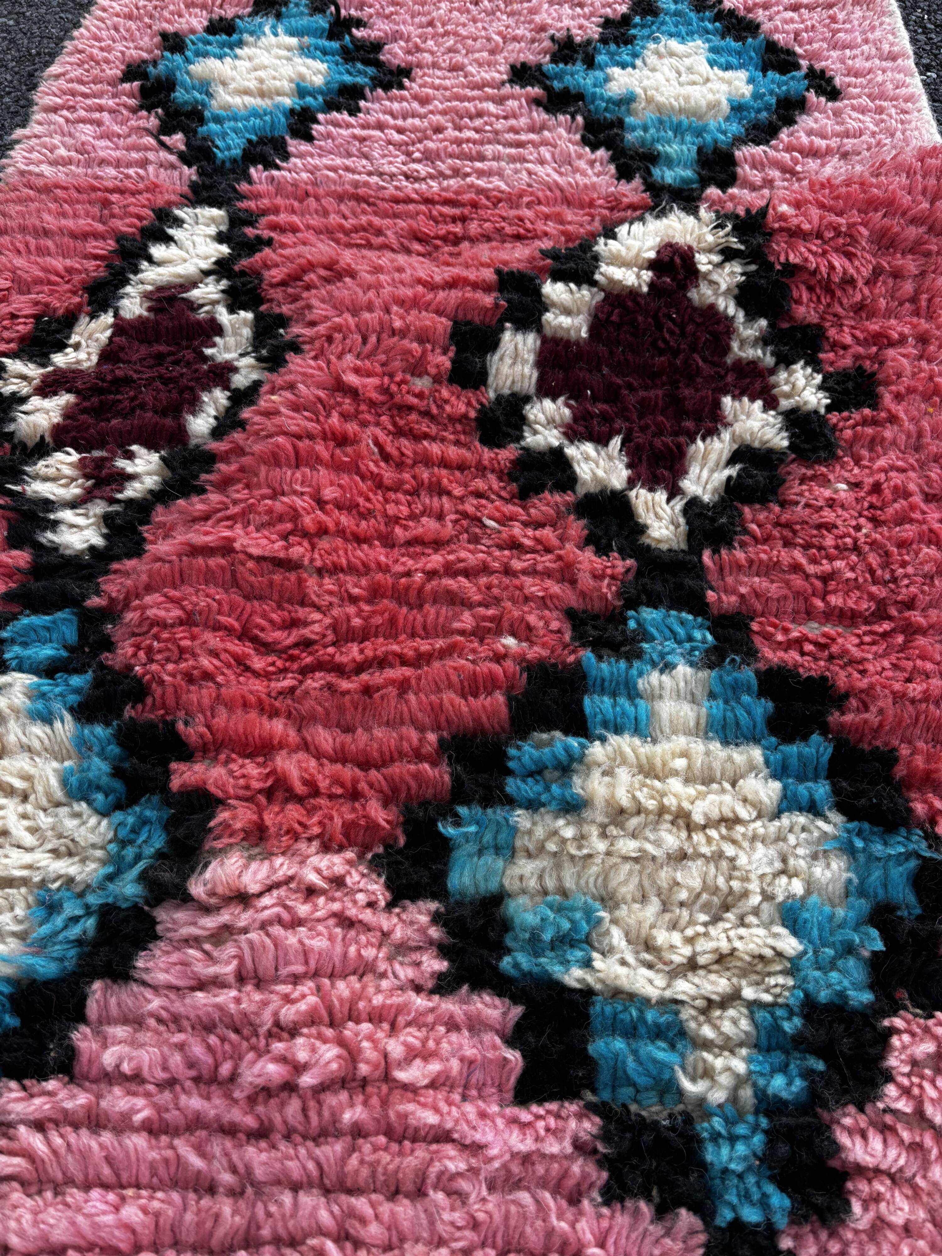 Berber carpet from Morocco for hallway from the Boujad region.