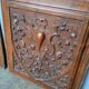 2 carved walnut woodwork panels early 20th century