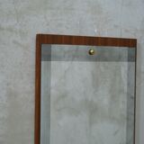 Pop Art Walnut Wall Mirror, 1960s