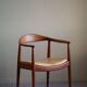 Hans J. Wegner, Teak and leather armchair, model "The Chair" JH501, 1950s
