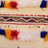 Carpet wool embroidered and pearls, 175 x 222