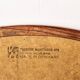 Large round Danish rosewood mirror by Vildbjerg Mobelfabrik 1960.