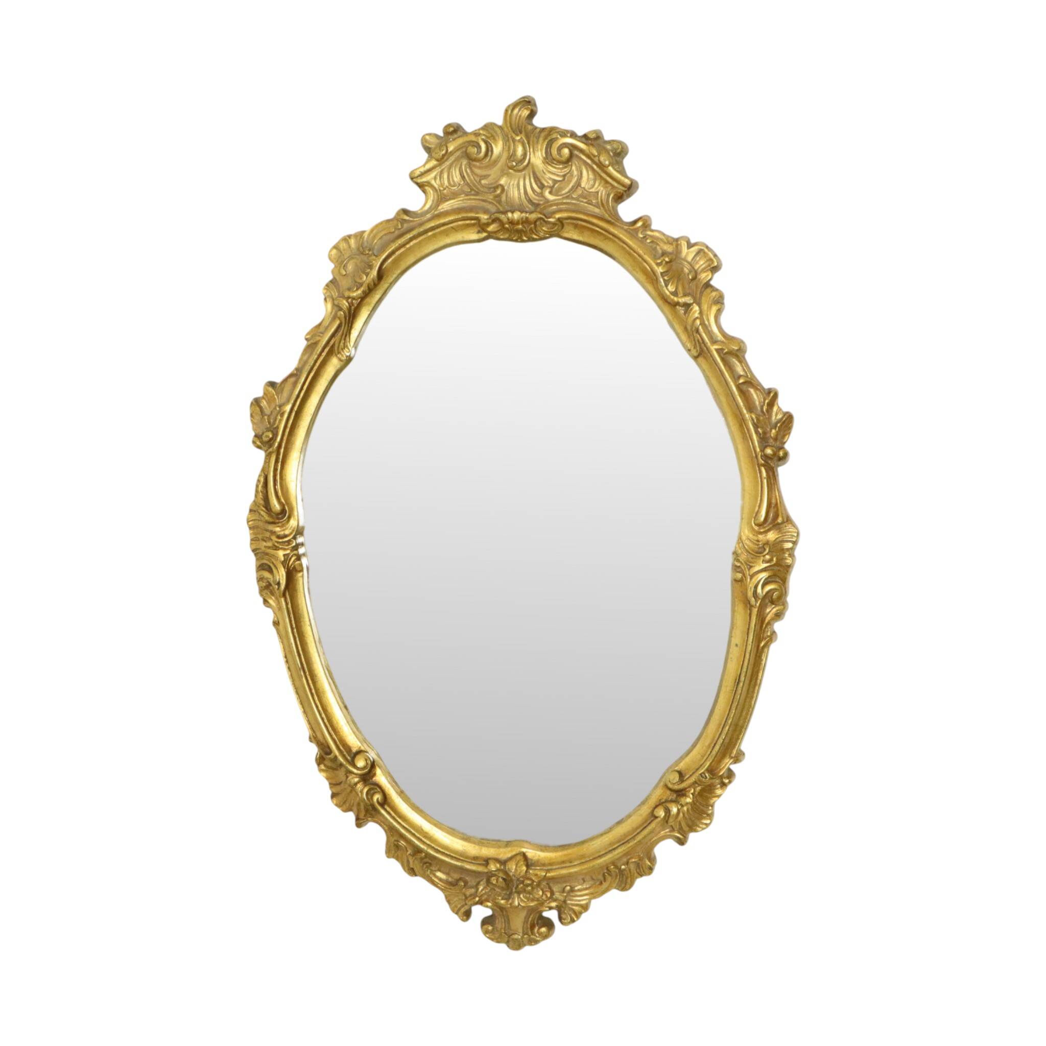 French Classical Gold Mirror Baroque Style Acanthus 76cm