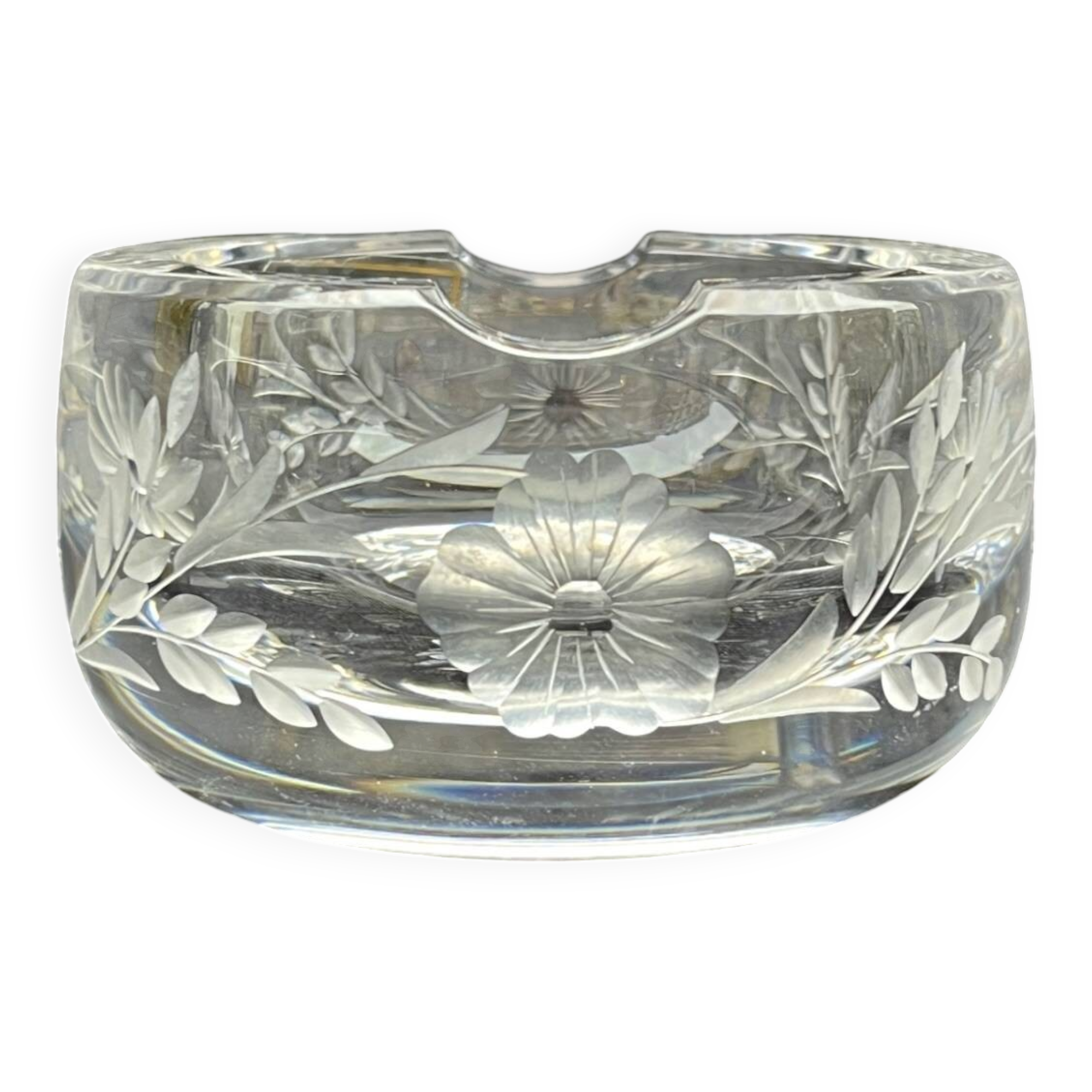 Cendrier en cristal gravé de Saint-Louis édition du 225ᵉ anniversaire, 1992