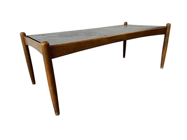 Table basse brutaliste vintage / table basse Eric Merthen