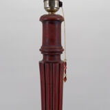 Lampadaire Art Deco en bois sculpté et opaline, France, circa 1925