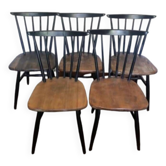 Chaises scandinaves annees 60 ( lot de 5)