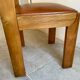 Chaise cuir et bois 70’s