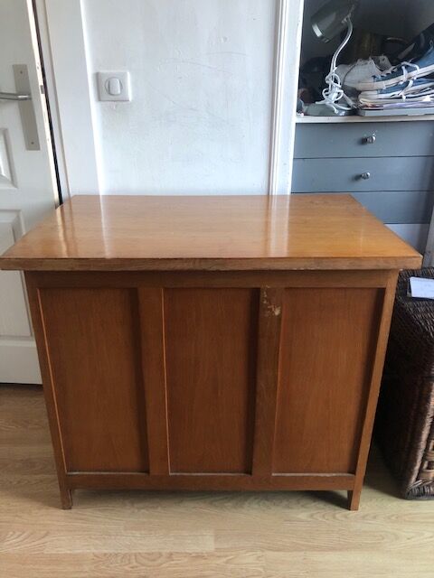 Vintage wooden desk 5 drawers