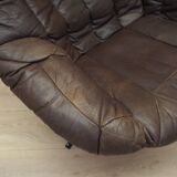 Fauteuil pivotant en cuir, design danois, années 1960, designer : HW Klein, fabrication : Bramin