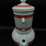 White and orange Pillivuyt tisanière