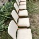 Set de 6 chaises blanches 1960