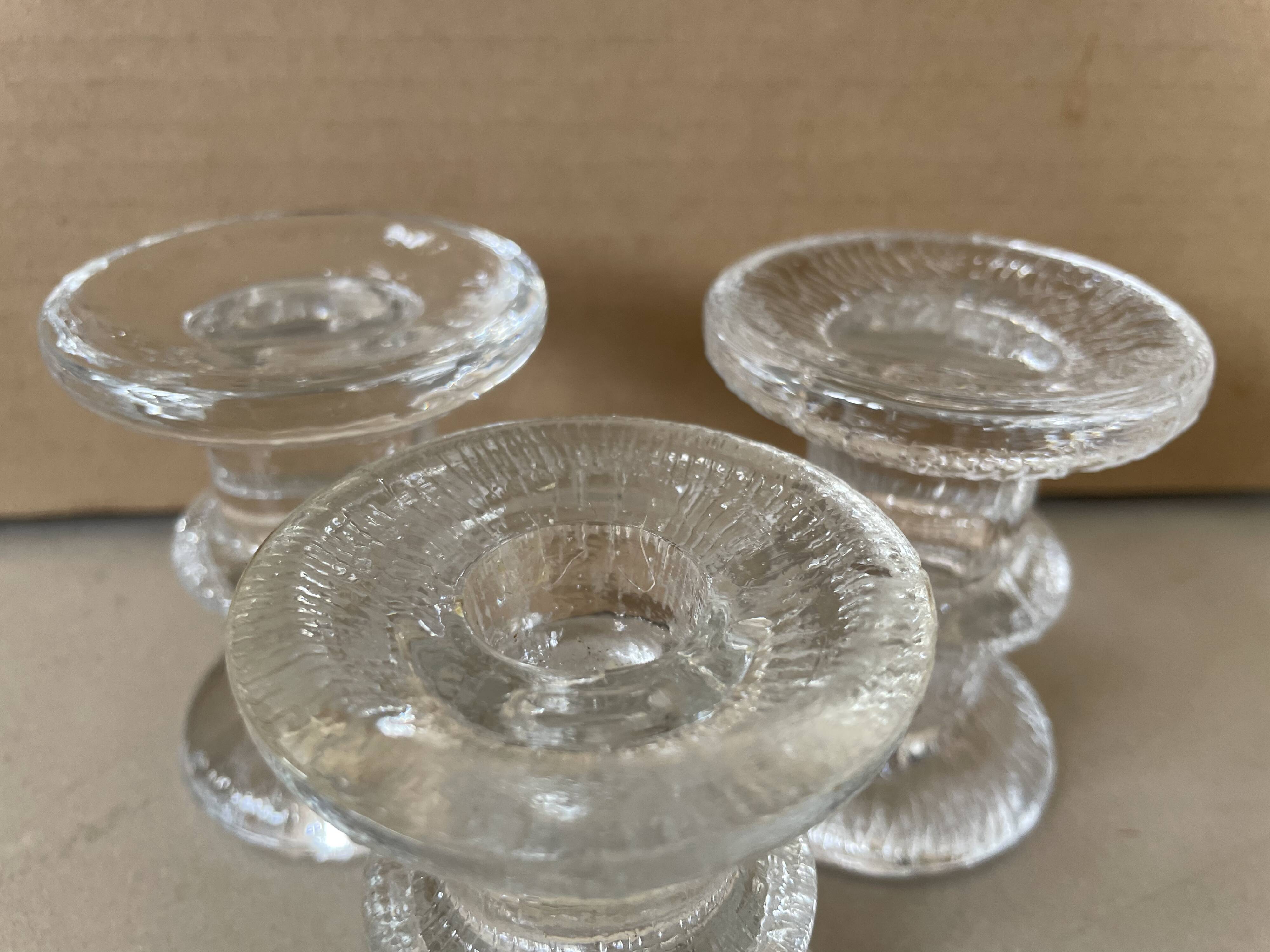 Set of 3 Littala candlesticks / Timo Sarpaneva / 1966