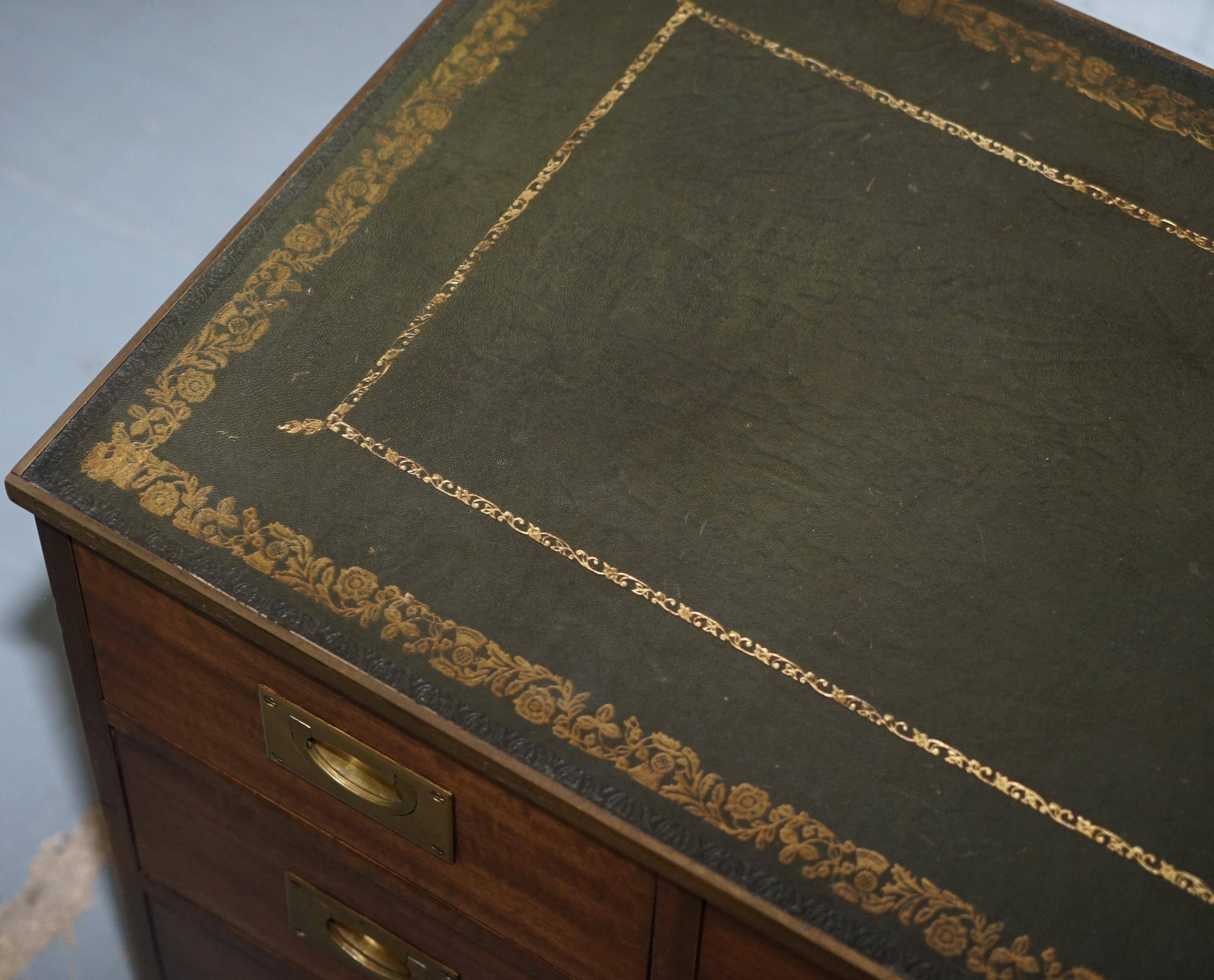 Reprodux Bevan Funnell chest of drawers with a leather top