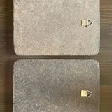 Set of 2 wooden boards with butterfly botanical board