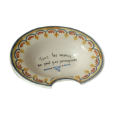 Plat de barbier en faience nevers ou la rochelle 20 eme