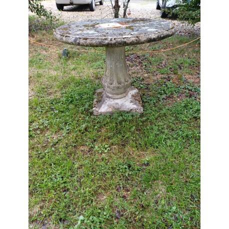 Table de jardin en ciment féraillé des années 60