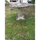 Table de jardin en ciment féraillé des années 60