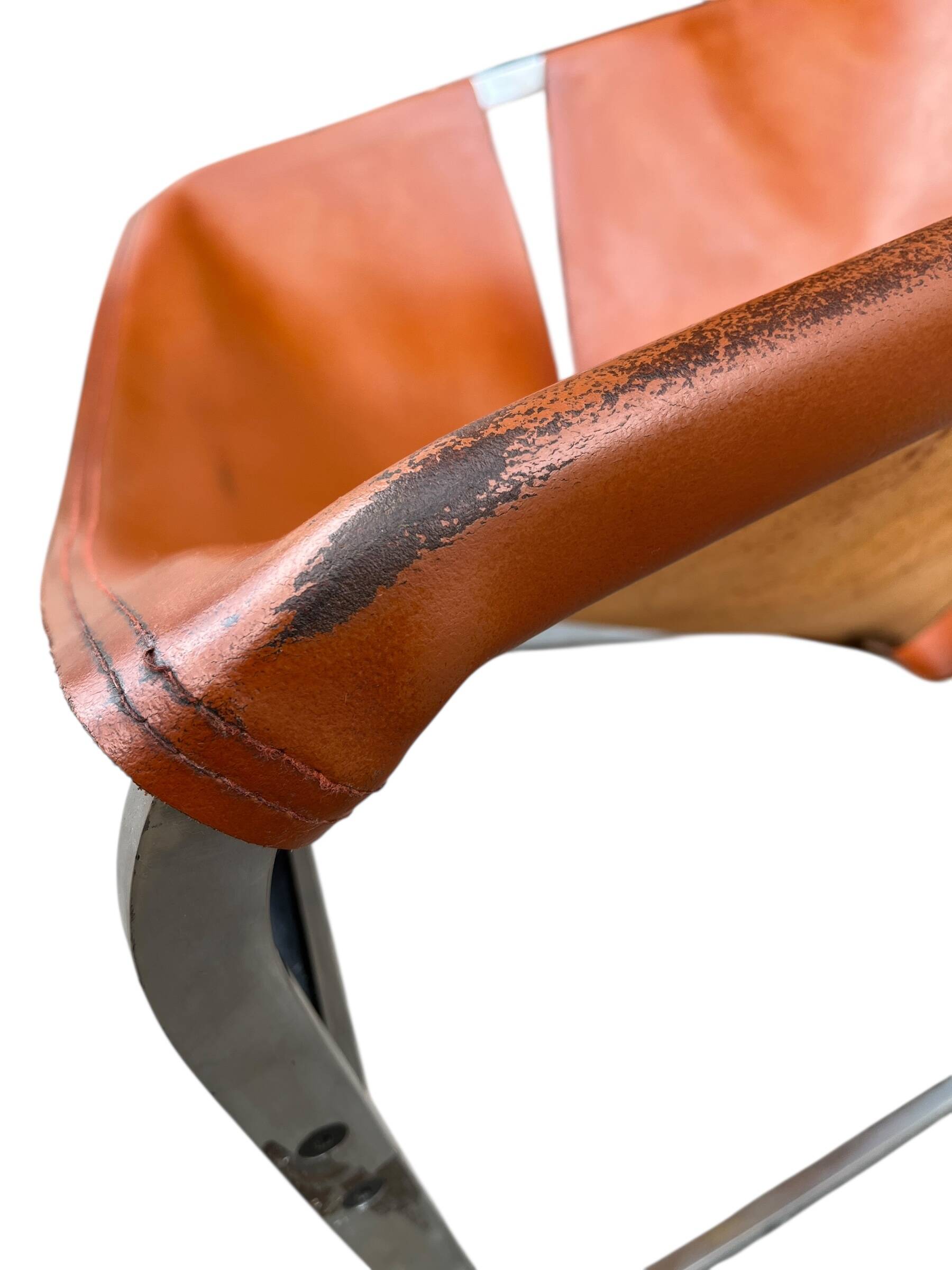 F444 lounge chair in cognac leather by Pierre Paulin for Artifort