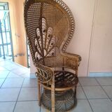 Emmanuelle Peacock vintage armchair 70