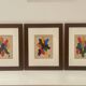 Triptyque peinture abstraite - Auguste Perrin - 1972