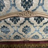 Louis XV upholstered style bed wood