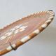 Vintage Ceramic Plate - Flower Decor - Amber Glaze