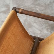 1970s canvas and bamboo magazine rack