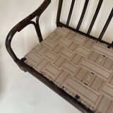 Two-seater rattan bench