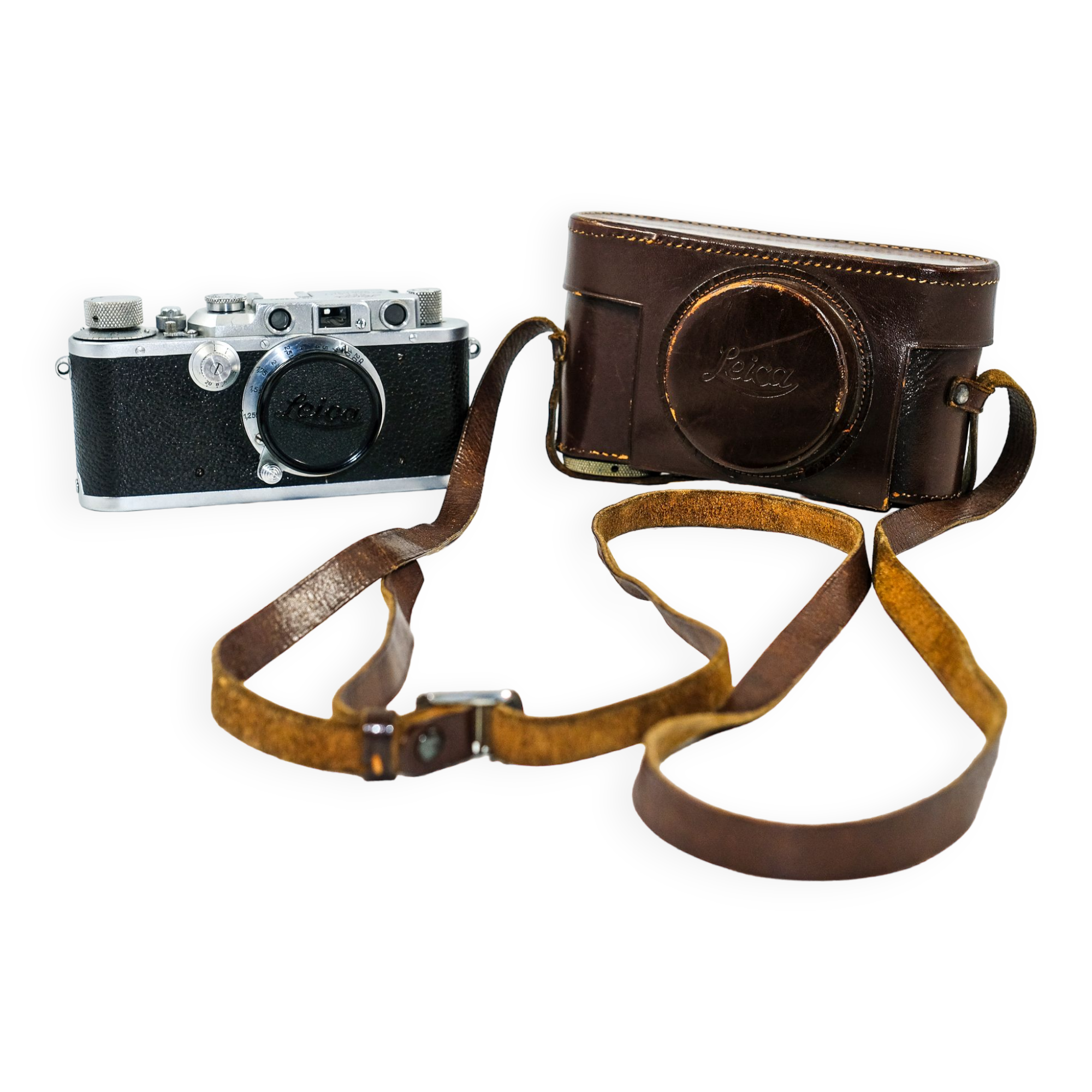 Elmar 5cm Leica Iii Case Leica III Elmar 5cm Lens In Leather Case