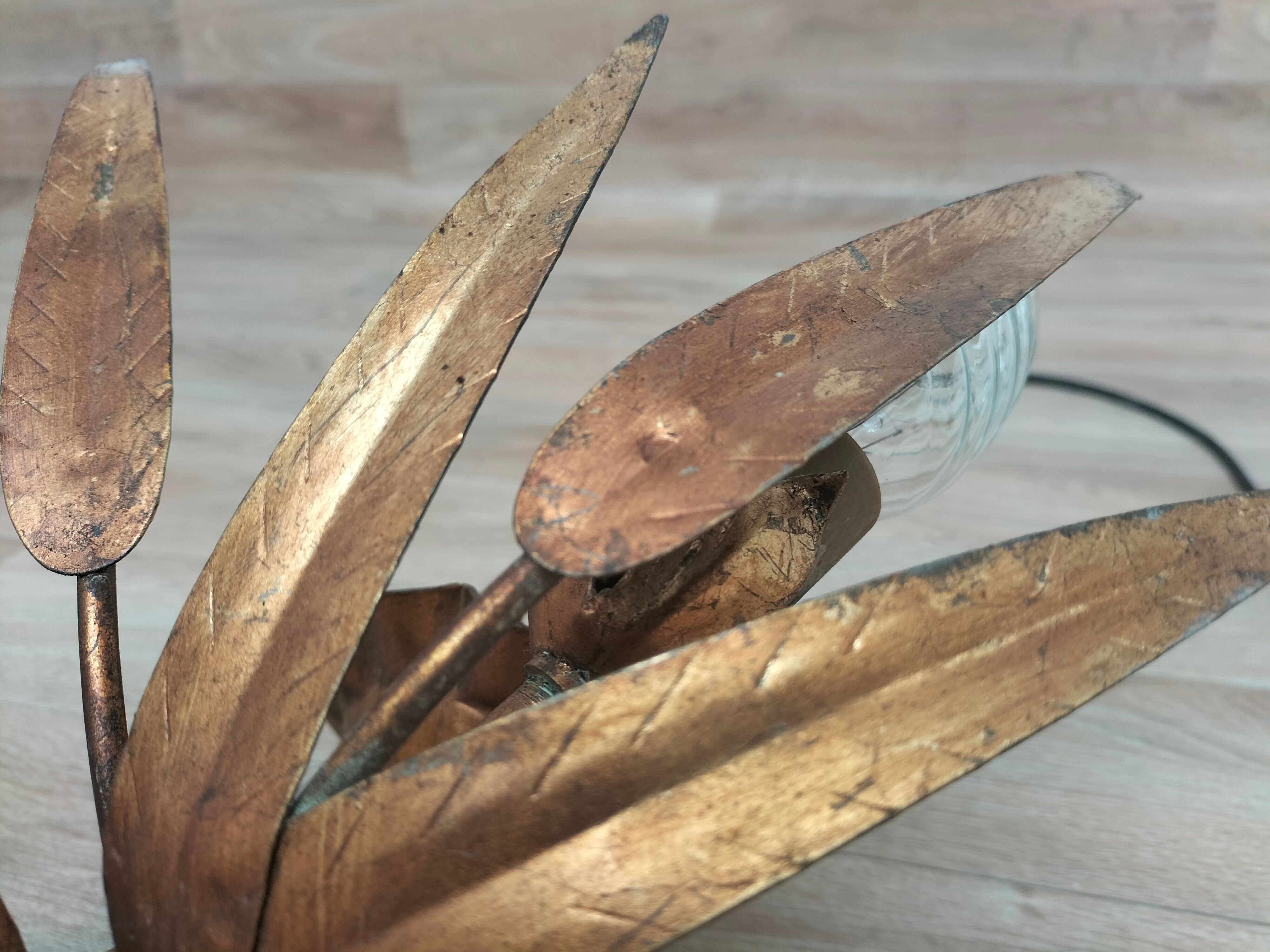 Golden leaf chandelier