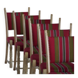 Danish Mid-Century Modern, Set of 6 Oak Dining Chairs, Henning Kjærnulf, 1960s