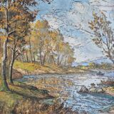 Reflections on the pond - Oil on canvas