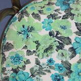 1980s Set of Four Rattan Armchairs with Fabric Pillows