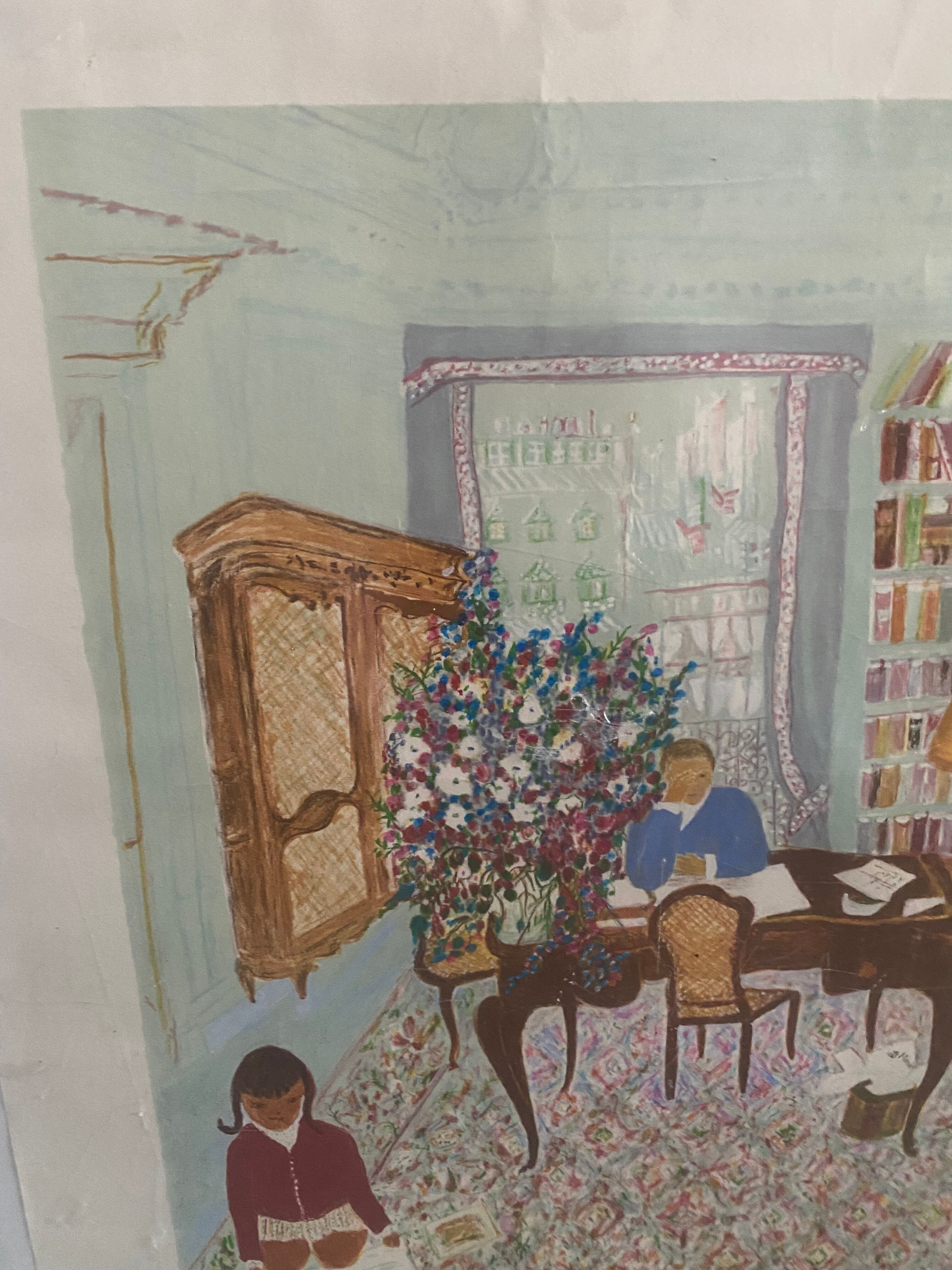 Numbered and signed lithograph by Renée Halpern.