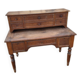 Solid oak desk with drawers