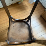 Set of 4 "Bandeau" bistro chairs in bent beech, Thonet style – 1