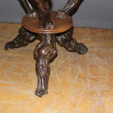 Brutalist pedestal table in vine around 1950