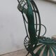 Pair of wrought iron garden chairs by François Carre