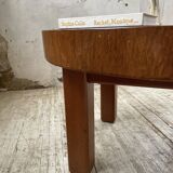 Circular brutalist table from the 1950s