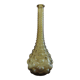 Bottle, carafe, Empoli, Italy, yellow bubbled glass, 60s 70s