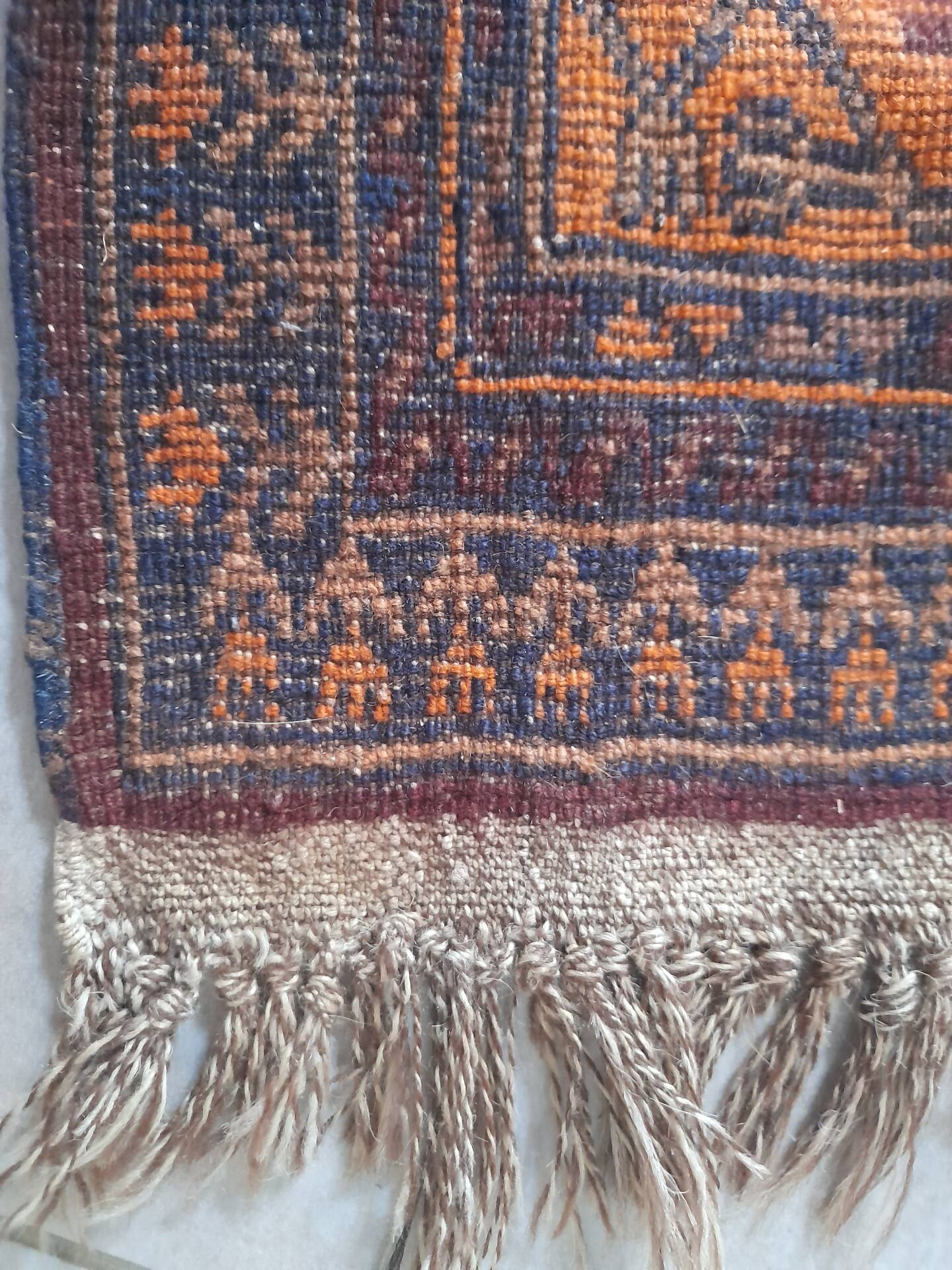 Balouch rug 140x96 cm handmade vintage orange