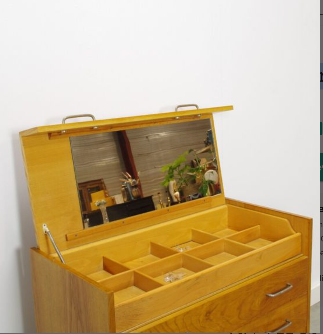 Vintage jewelry cabinet with mirror