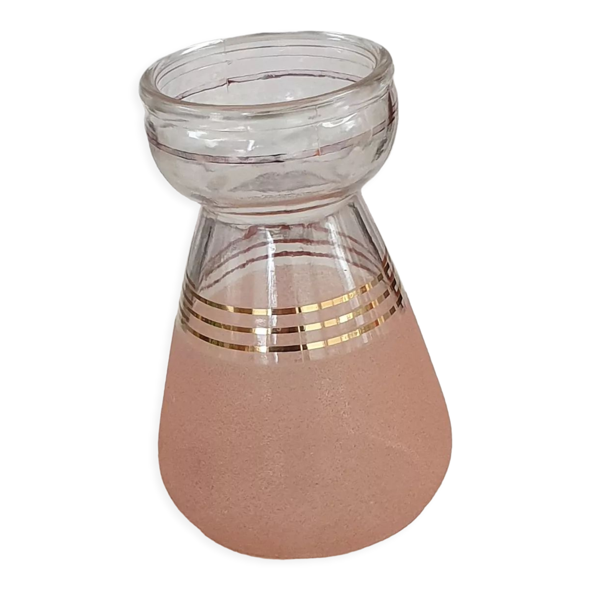 Pink granite bulb vase