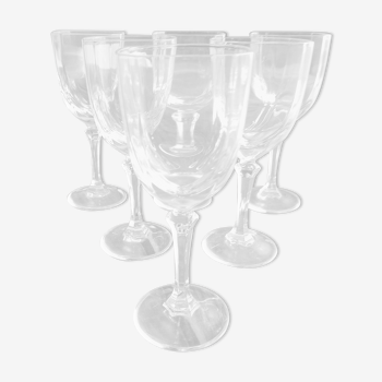 Lot of 6 glasses of Crystal Liqueur Art Deco style