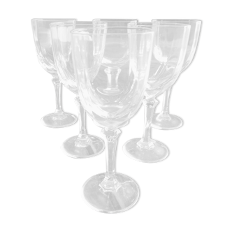 Lot of 6 glasses of Crystal Liqueur Art Deco style