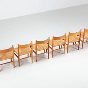 Hans Wegner model CH36 dining chairs in oak Carl Hansen & Son Denmark 1970